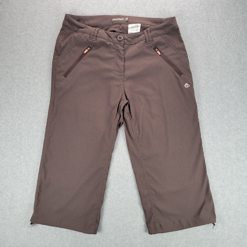 Craghoppers Hiking Pants Women Size 8 Brown Cropped Stretch Capri‎ 3908